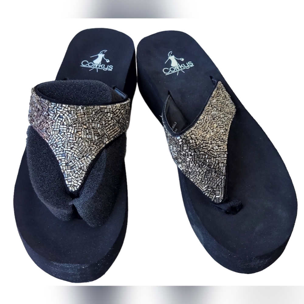 Corkys Flip Flops, Opal, Pewter, 30-5256-RWTR-N, Size 6